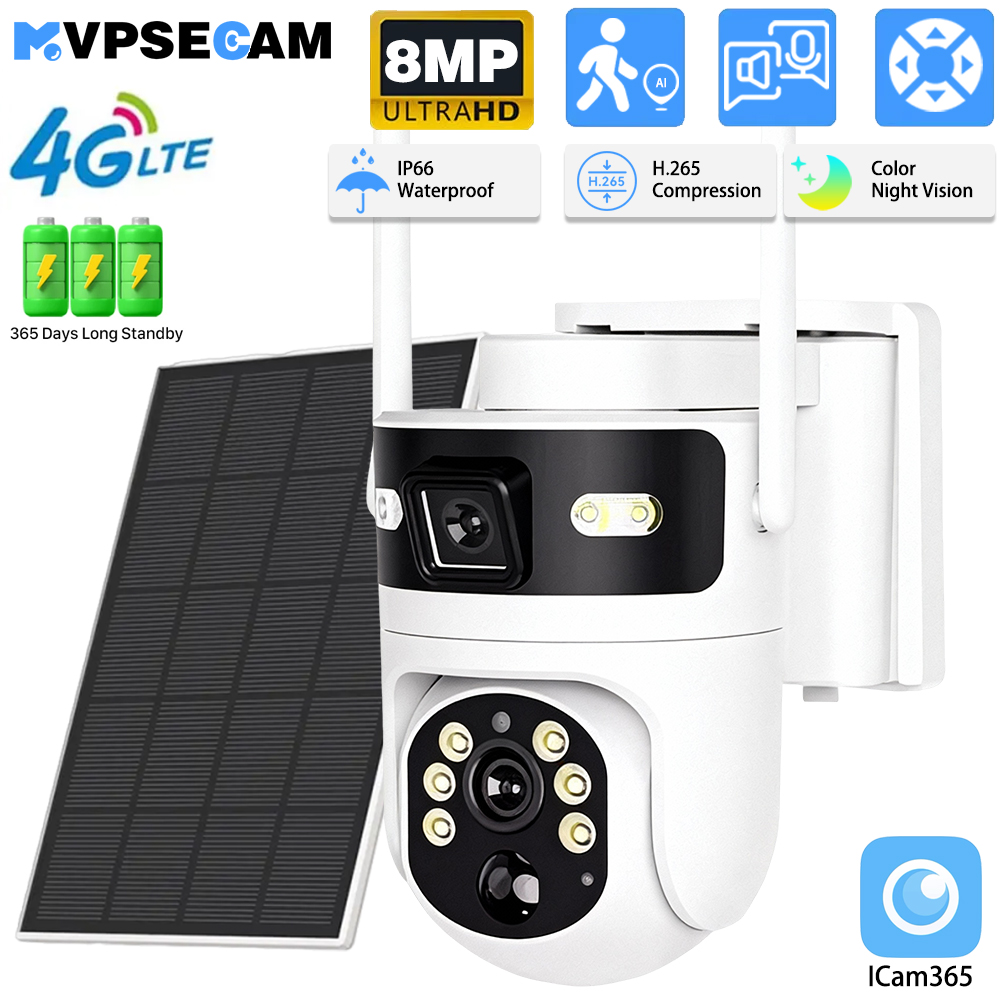 Solar Panel Tilt Mount - 8MP 4K 4G SIM Karte PTZ