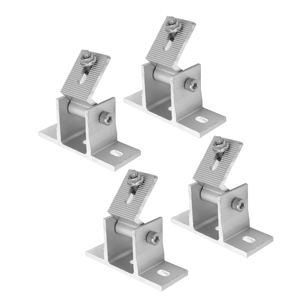 Solar Panel Tilt Mount - 4 Stück Verstellbare Neigungswinkel-Solarmodul-Montagehalterung aus Aluminiumlegierung