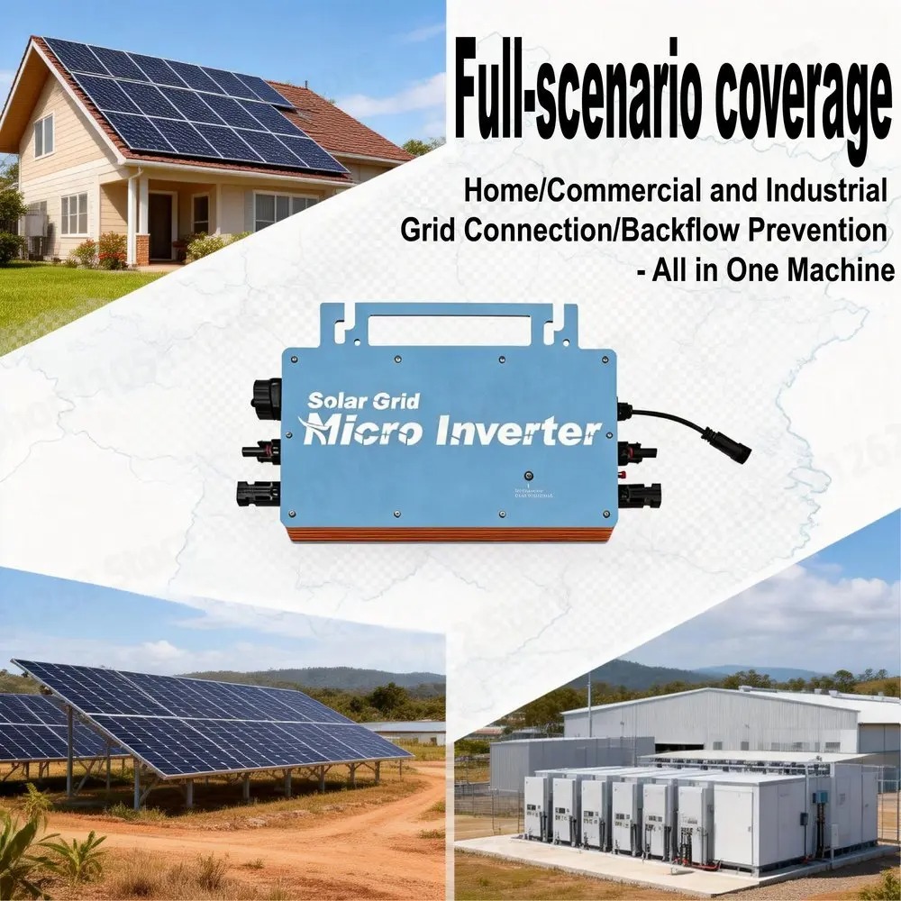 Grid Tie Micro Inverter - Netzgekoppelter Mikrowechselrichter 350W-2800W MPPT Anti-Reverse, IP66